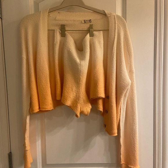 Free People Pants - SOLD...Free people sweater and shorts set